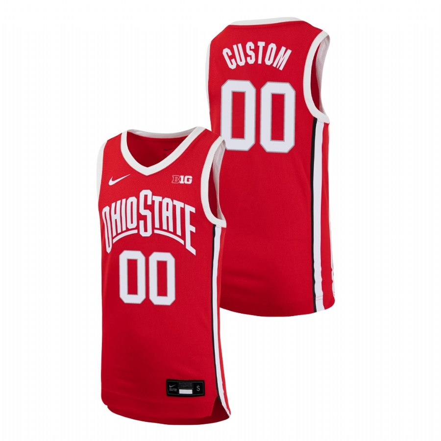 Ohio State Buckeyes Youth NCAA Custom #00 Scarlet Nike Replica College Basketball Jersey CDV2149LH